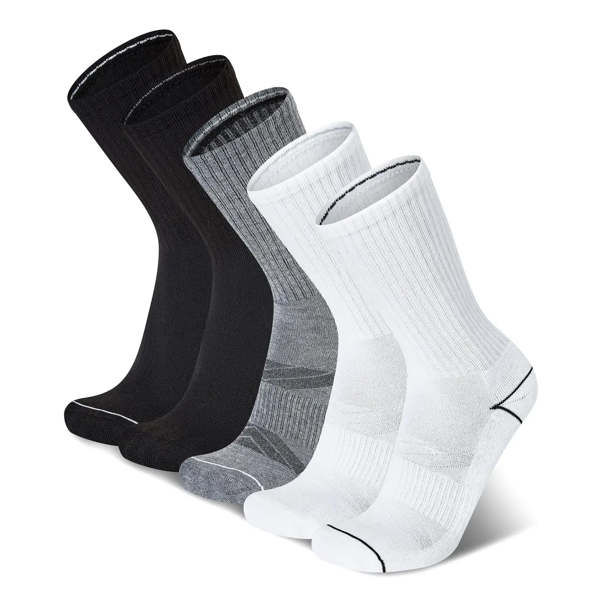 Champion Men's Crew Athletic Socks | Moisture-Wicking, Cushioned Fit (6-12.5 US Men) - main product image