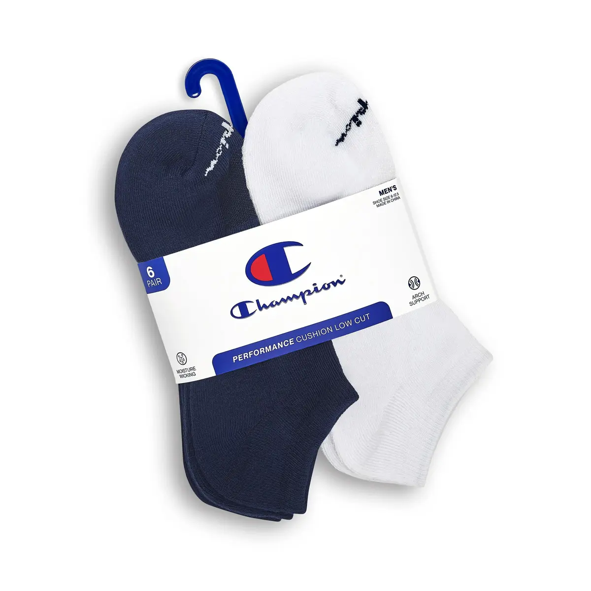 Champion Men's Low Cut Athletic Socks 6-Pack | Moisture-Wicking, Cushioned Fit for Men in India - view 2