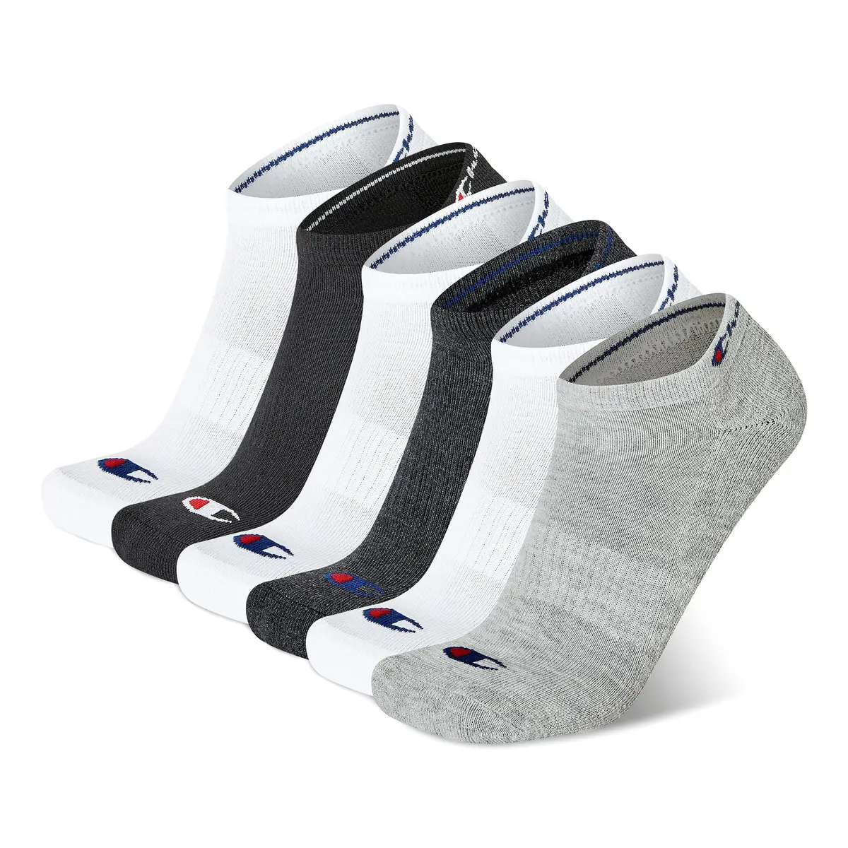 Champion Men’s Low Cut Athletic Socks 6-Pack | Moisture-Wicking, Cushioned Fit for Men - main product image