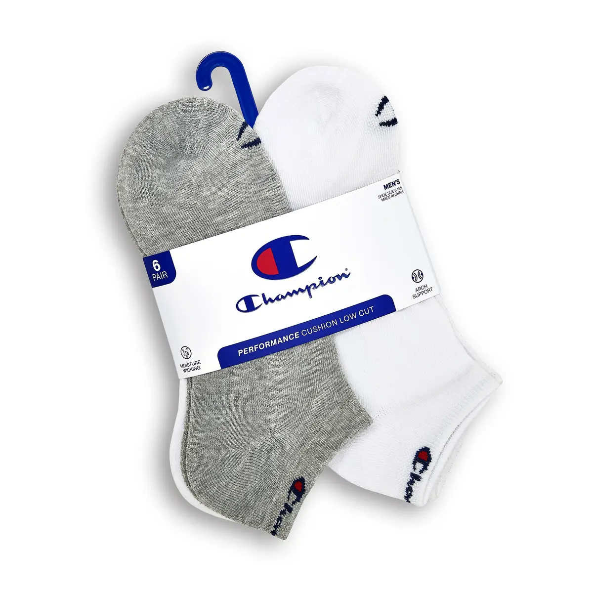 Champion Men’s Low Cut Athletic Socks 6-Pack | Moisture-Wicking, Cushioned Fit for Men - view 3