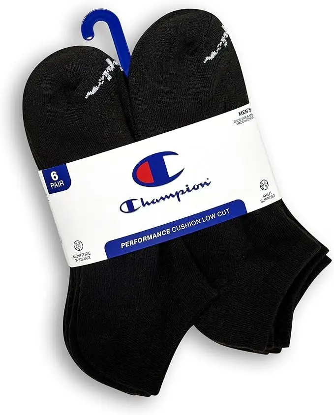 Champion Men's Low Cut Athletic Socks 6 Pack | Moisture-Wicking, Durable, Comfortable Fit - view 6