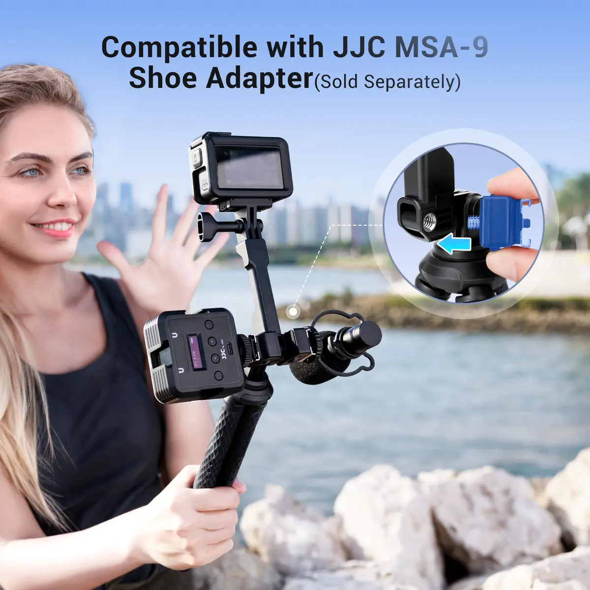 JJC Magnetic Flexible Tripod for MagSafe Phone & Action Camera, Bendable | 1kg (2.2lb) Load Capacity - view 5