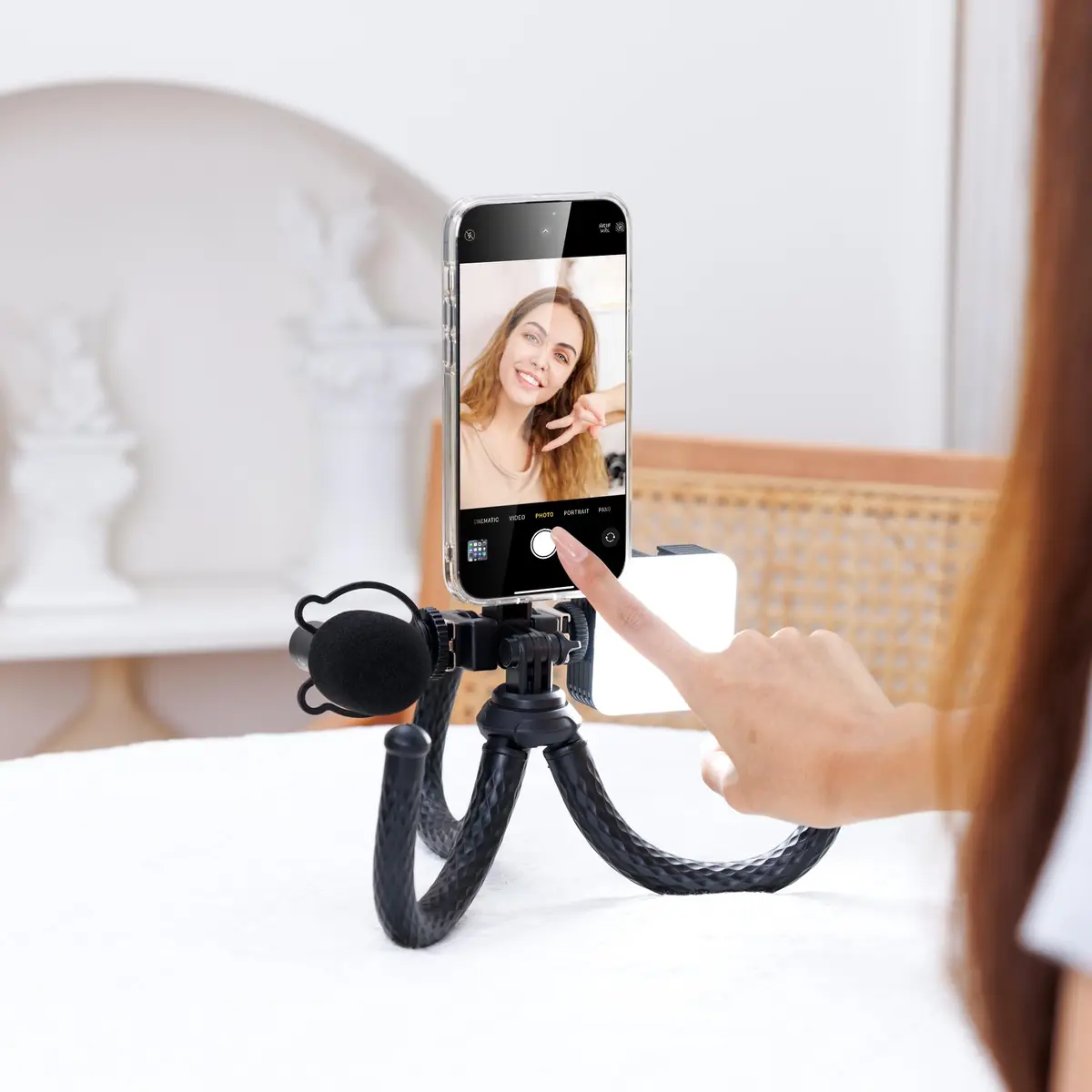 JJC Magnetic Flexible Tripod for MagSafe Phone & Action Camera, Bendable | 1kg (2.2lb) Load Capacity - view 7