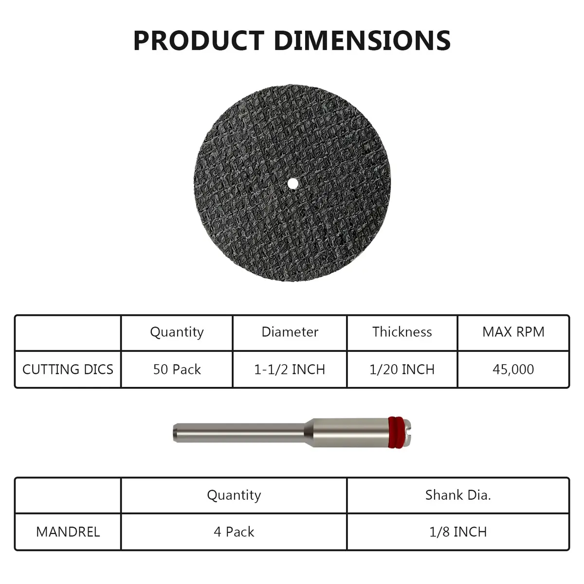 YGFRSTO Metal Cutting Discs 1-1/2'' Fiberglass Reinforced | Precise, Durable & Versatile for Metal & Light Duty Use - view 5