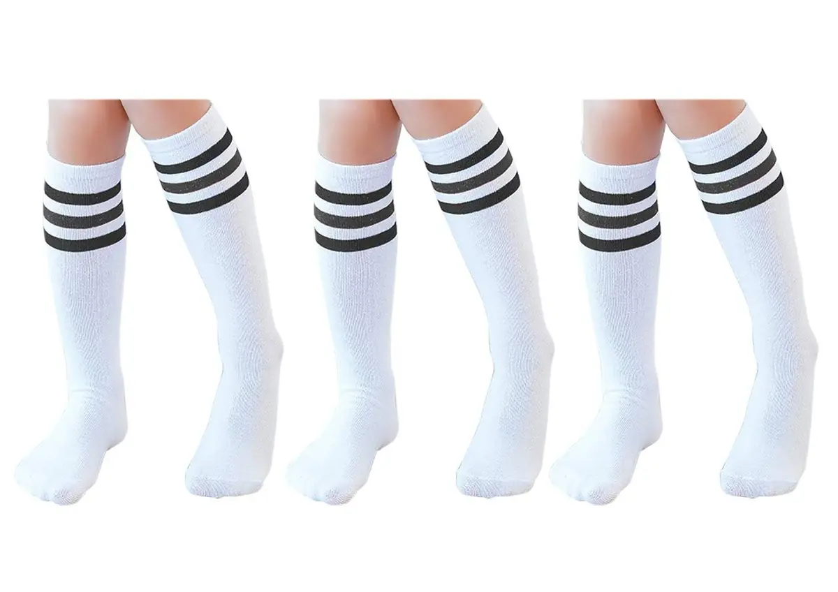 TOCONFFON Youth Soccer Socks Kids Boys Girls Knee High Long Socks 10-12 | Soft, Durable Cotton Blend for Active Kids - view 8