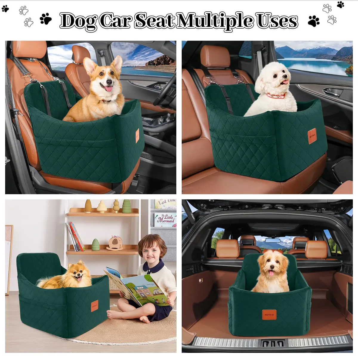 INDYBUD Dog Booster Car Seat for Dogs up to 35lbs | Safe Travel & Indoor Use - view 5