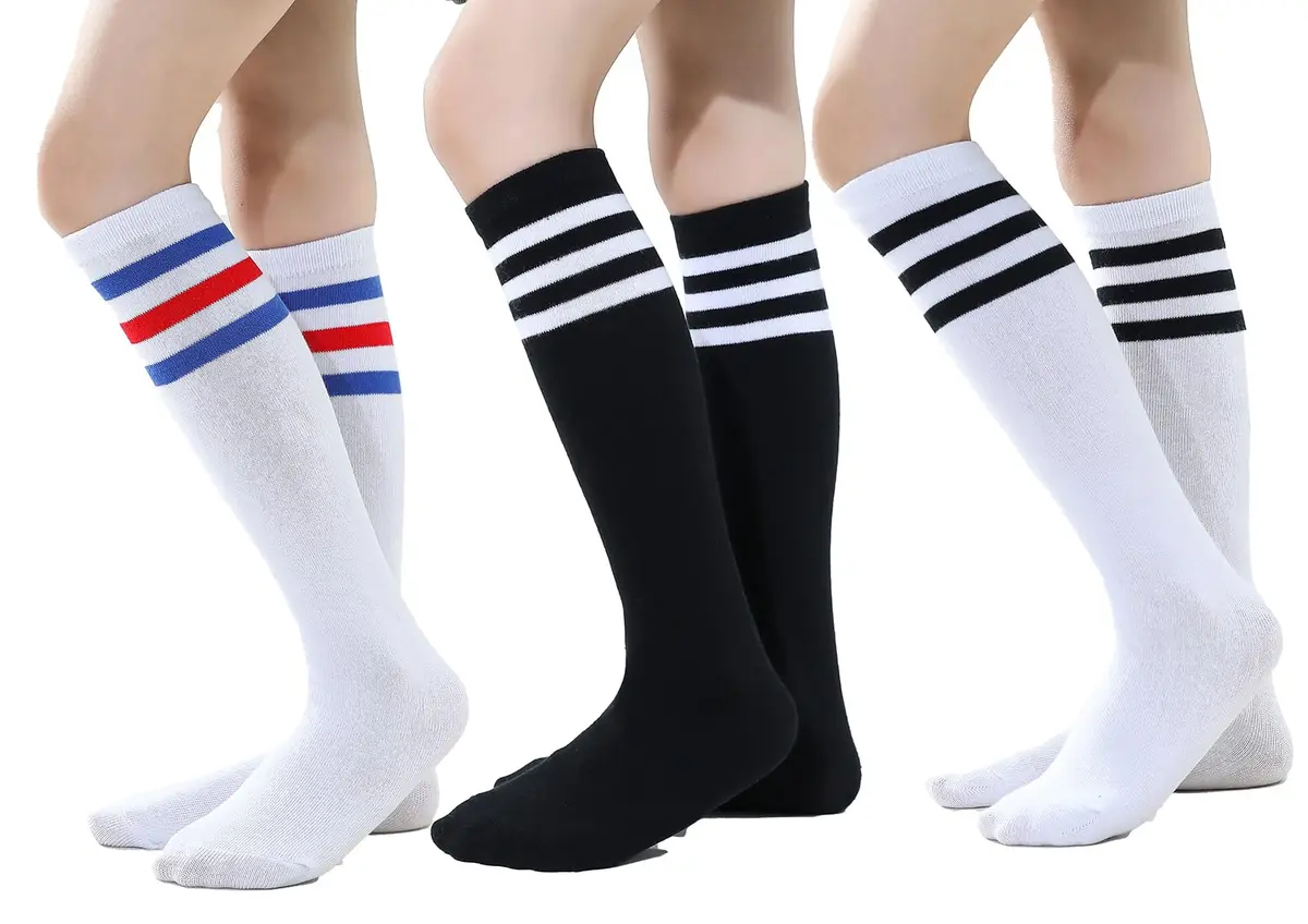 TOCONFFON Youth Soccer Socks Kids Boys Girls Knee High 10-12 | Breathable Cotton Blend, Stay Up Fit - main product image