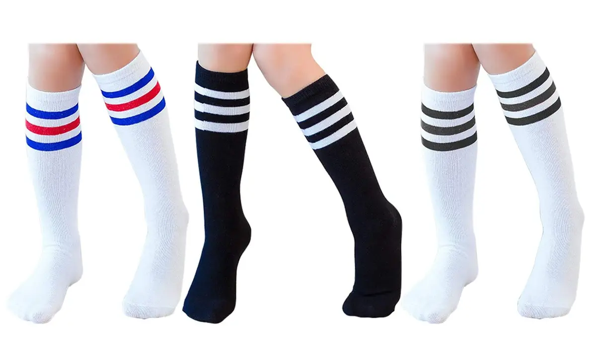 TOCONFFON Youth Soccer Socks Kids Boys Girls Knee High 10-12 | Breathable Cotton Blend, Stay Up Fit - view 8
