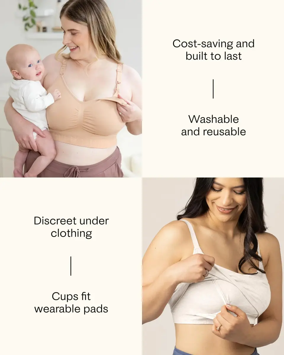 Kindred Bravely Organic Reusable Nursing Pads for Breastfeeding, 10 Pack | OEKO-TEX Certified, Contoured Fit - view 5