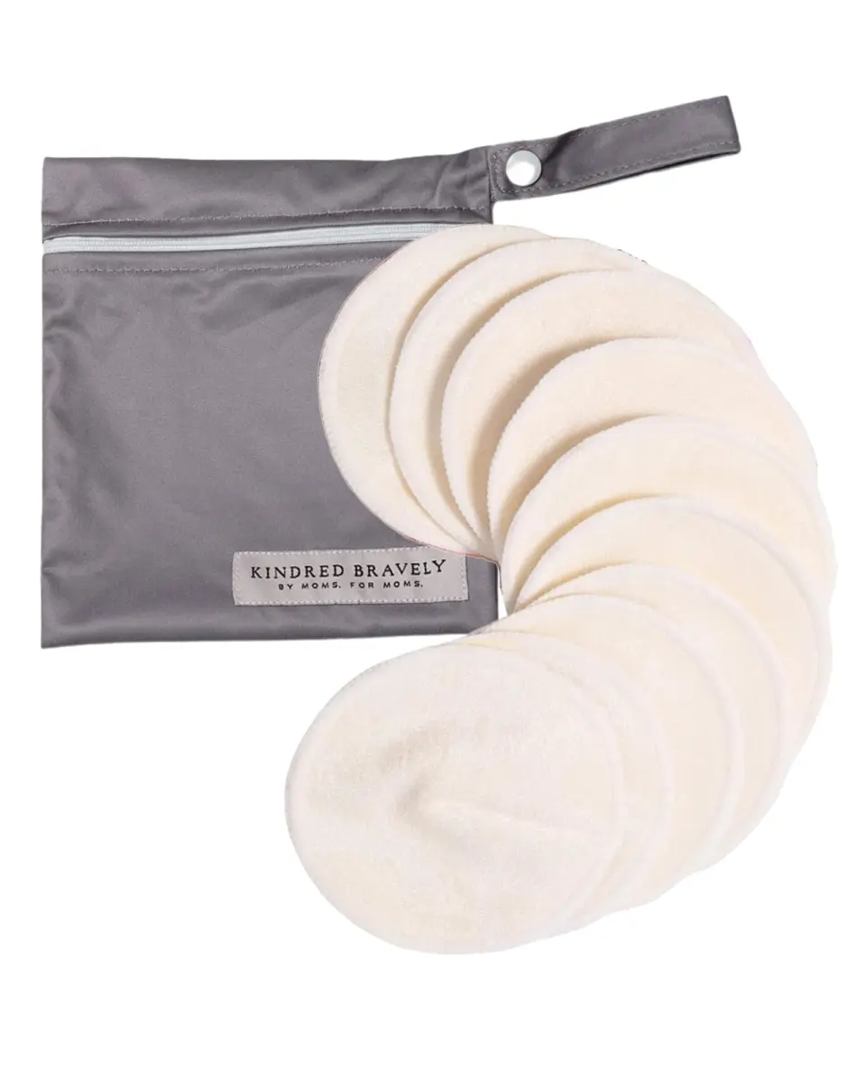 Kindred Bravely Organic Reusable Nursing Pads for Breastfeeding, 10 Pack | OEKO-TEX Certified, Contoured Fit - main product image