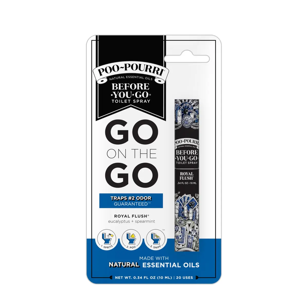 Poo-Pourri Before-You-Go Toilet Spray, Royal Flush, Travel Size 10 mL | Eucalyptus & Spearmint Freshness - view 4