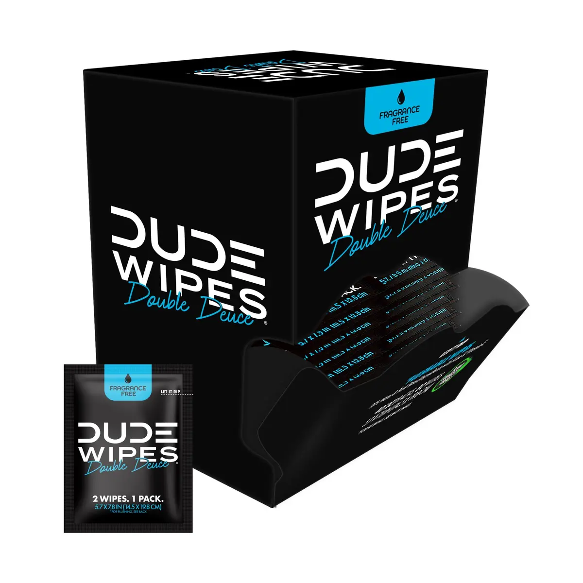 DUDE Wipes Double Deuce On-The-Go Flushable Wipes 80 Count | Hypoallergenic & Plant-Based - view 7