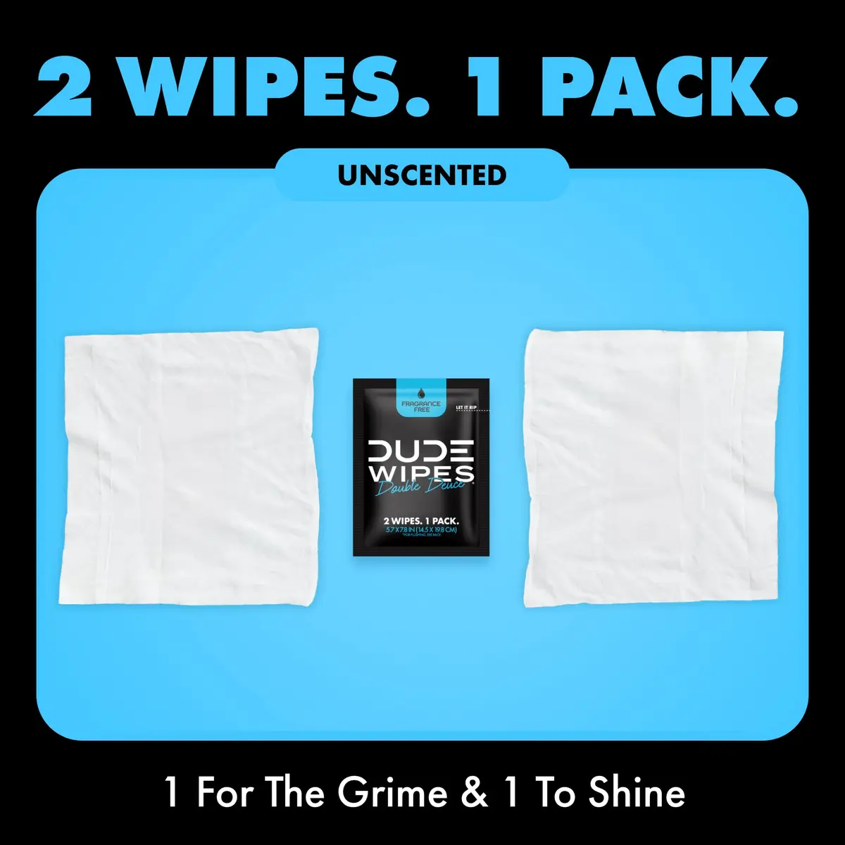 DUDE Wipes Double Deuce On-The-Go Flushable Wipes 80 Count | Hypoallergenic & Plant-Based - view 2