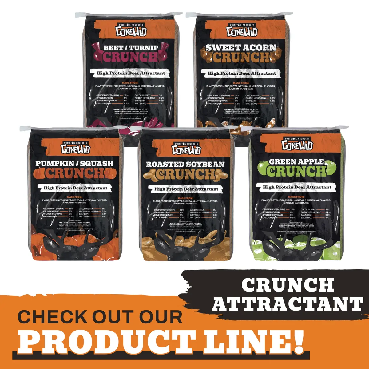 Whitetail Products Gone Wild Pumpkin/Squash Crunch Deer Attractant 40 lb | High-Protein Natural Flavors for Deer - view 5