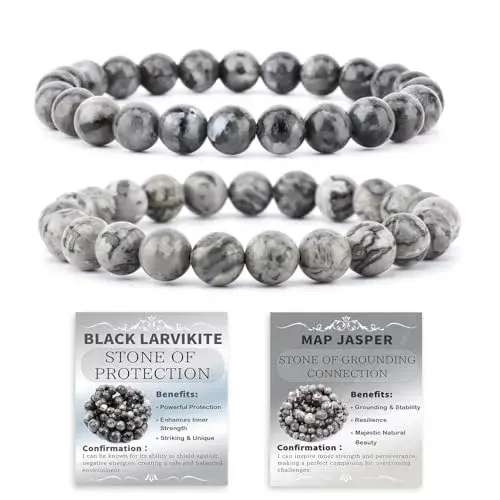 NCB 2-Piece 6mm Natural Crystal Gemstone Stretch Bracelets | Handmade Reiki Energy Healing Jewelry for Meditation, Yoga, Unisex - main product image