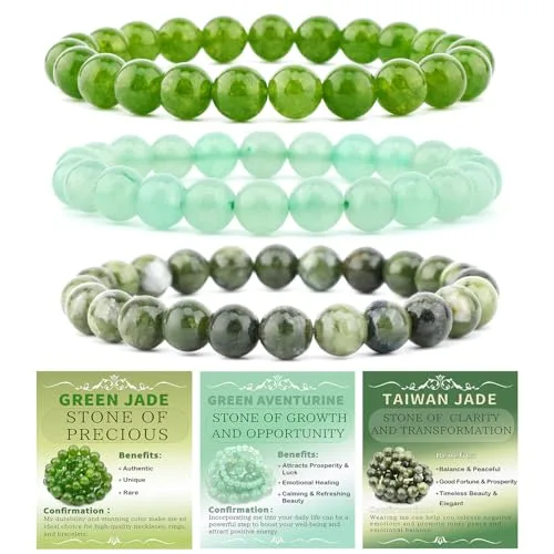 NCB Natural Crystal Gemstone Stretch Bracelets 4mm | Handmade Reiki Energy Healing Jewelry - main product image
