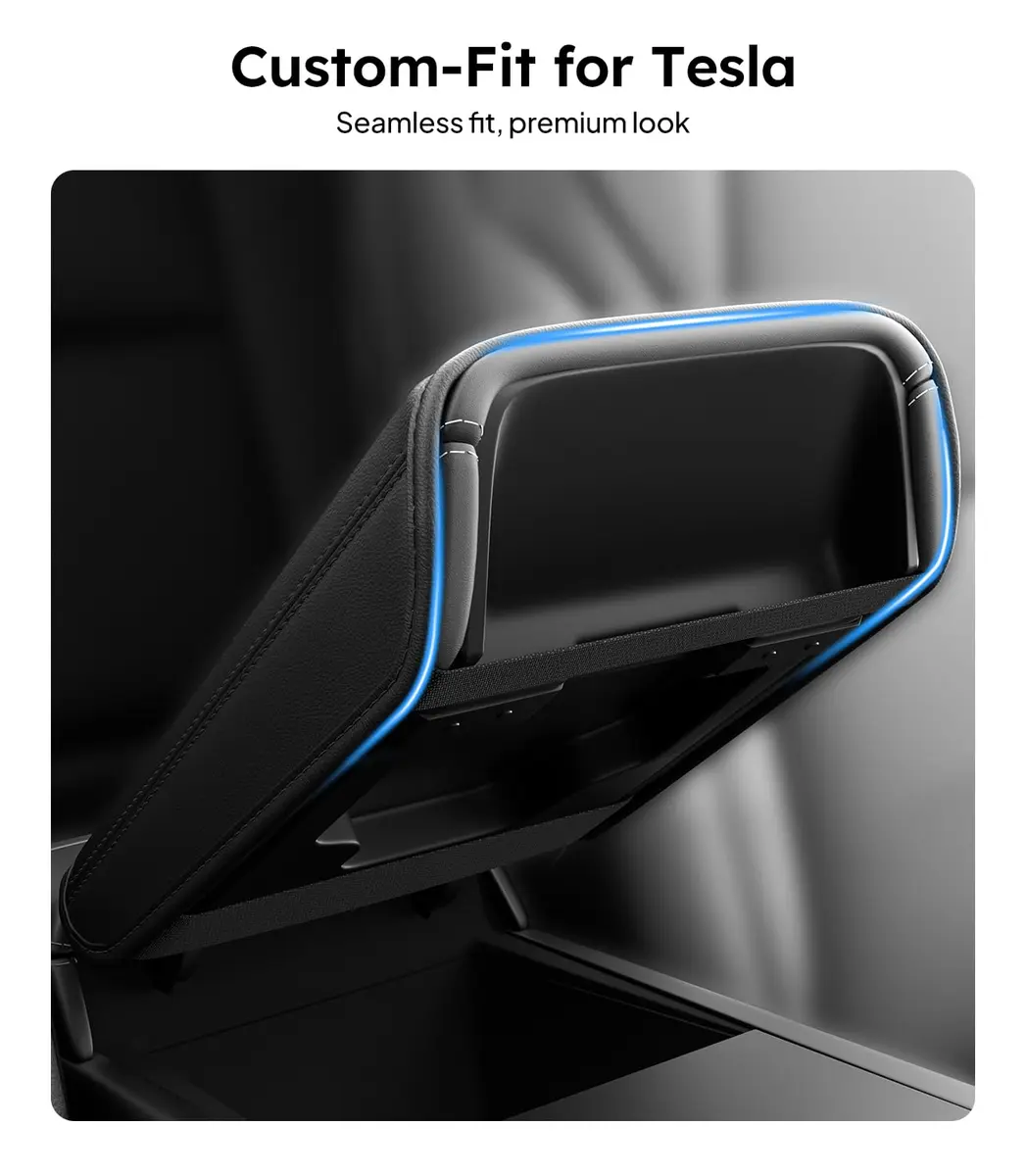 Wigoo Auto Accessory for Tesla Model Y/3 Armrest Cover, Black | Non-Slip, Cushioned, Fits 2024-2026 Highland & Juniper - view 5