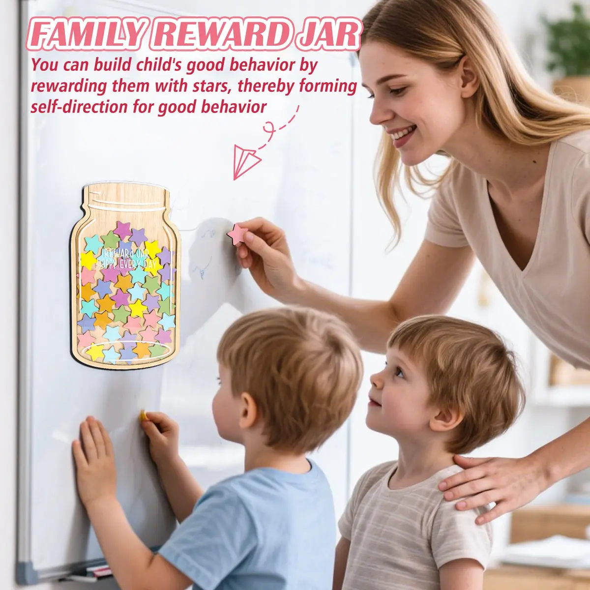 GoClimber Magnetic Reward Jar, Star Reward System for Kids, Behavior Management, Classroom & Home, 5.9*9.5in | Magnetic Star Rewards - view 6