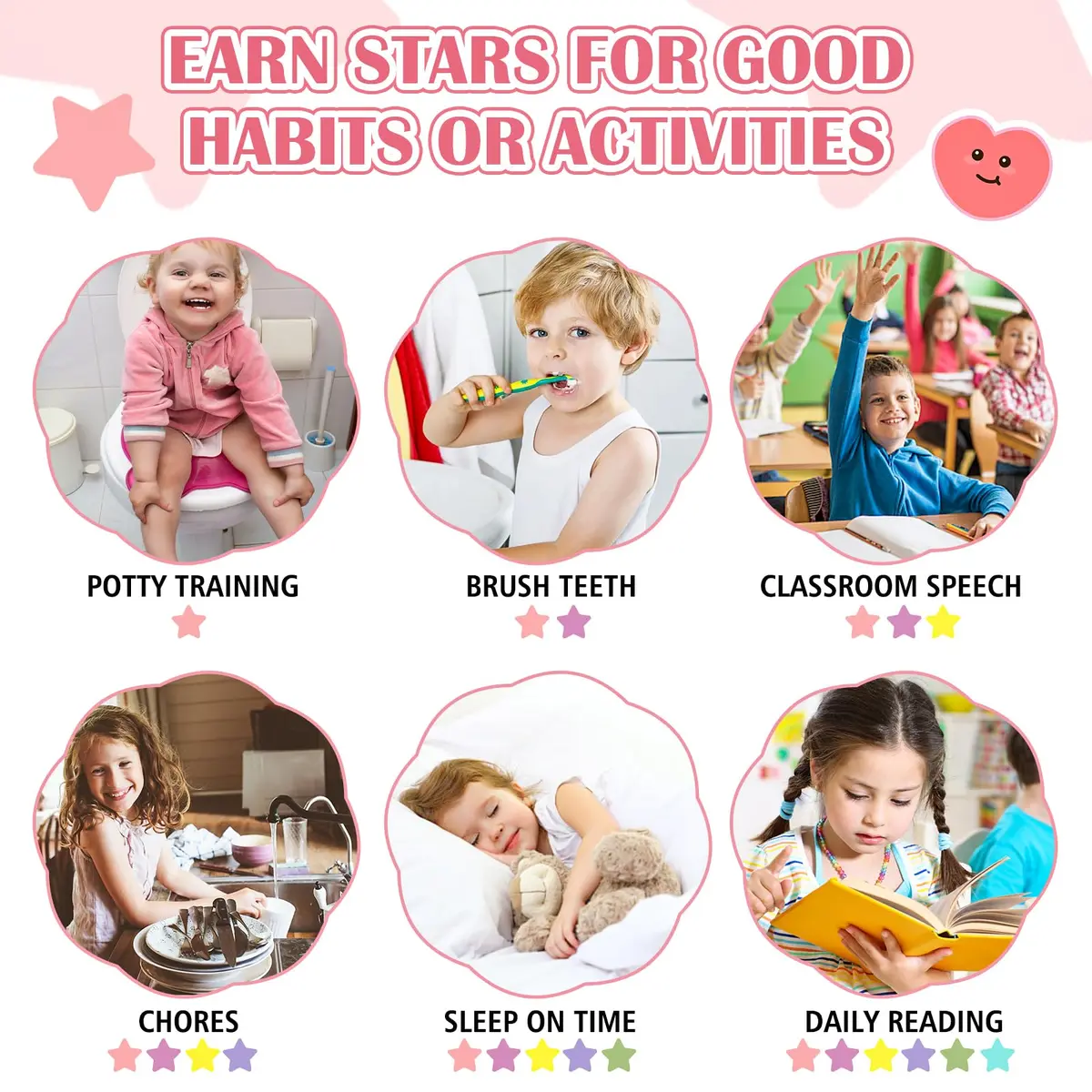GoClimber Magnetic Reward Jar, Star Reward System for Kids, Behavior Management, Classroom & Home, 5.9*9.5in | Magnetic Star Rewards - view 4