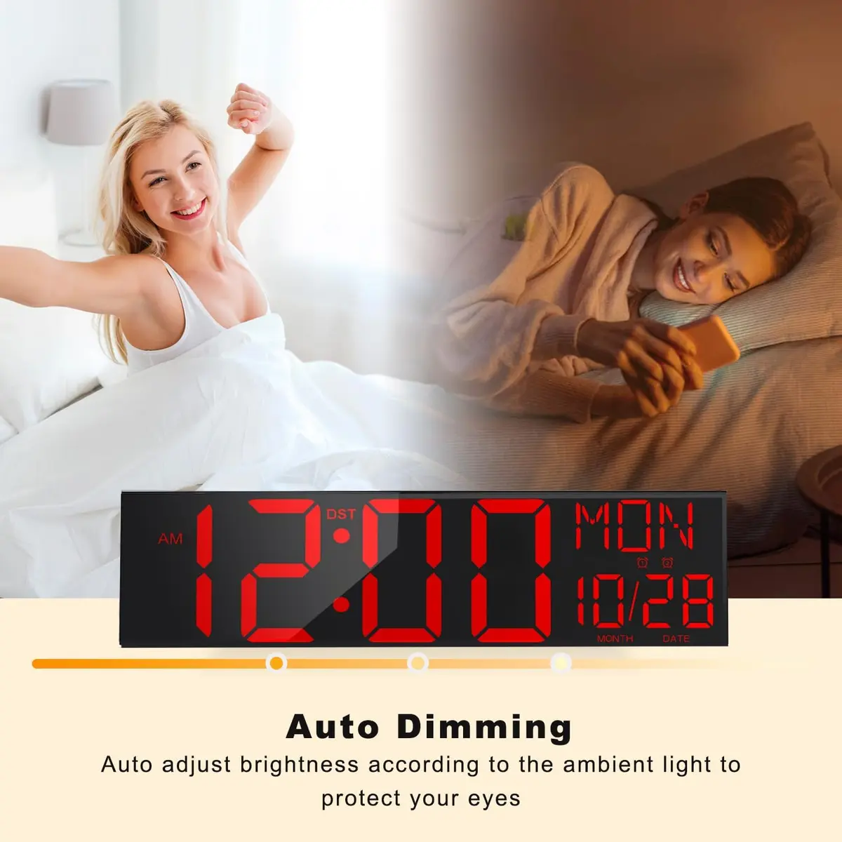 JALL 30" Oversize Digital Wall Clock | Extra Large LED Display with Remote, Jumbo Numbers for Living Room & Church - view 8