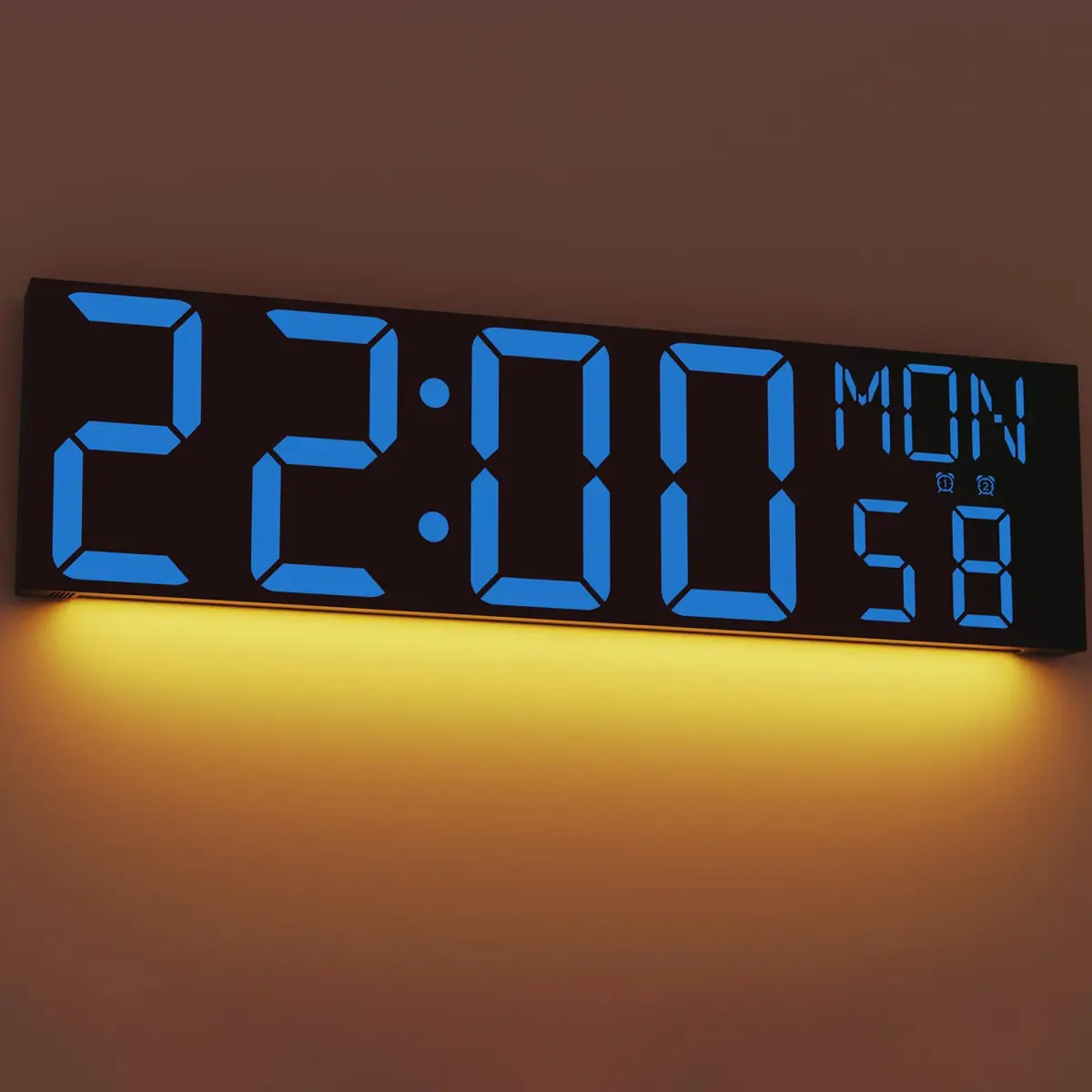 JALL 30-inch Extra Large Digital Wall Clock Blue | Jumbo LED Display with Remote Control & Auto Brightness - main product image