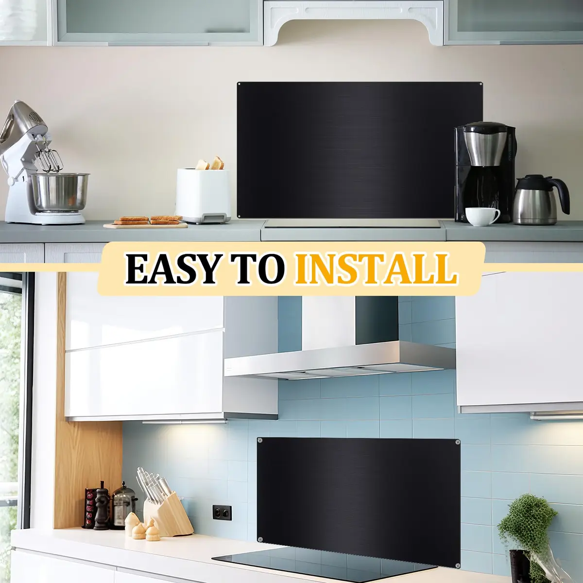 Yaocom Stainless Steel Backsplash 61x91 cm (24x36 Inch) | Protects Walls from Splatter - view 7