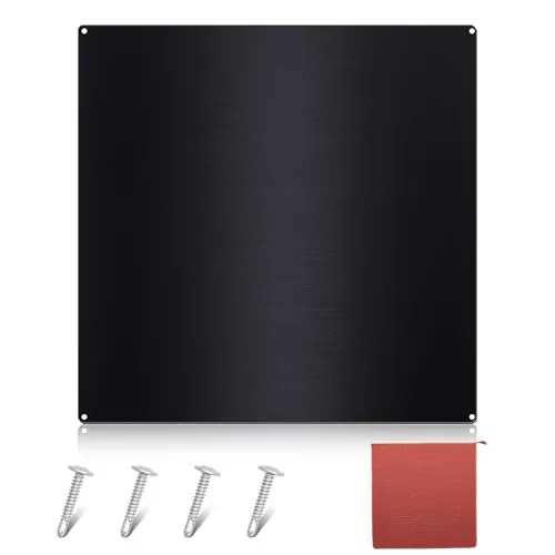 Yaocom Stainless Steel Backsplash for Stove, 30x36 Inch Black Metal Wall Panels with Screws and Hanging Towel, Heat Resistant Kitchen Splatter Guard - main product image