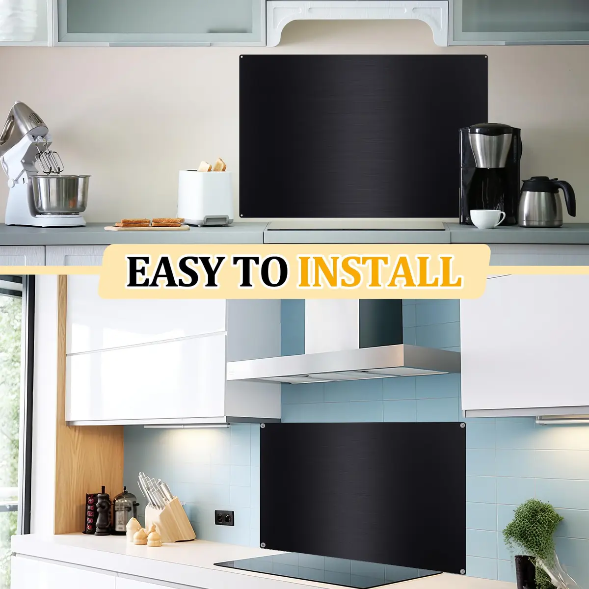 Yaocom Stainless Steel Backsplash 76x91 cm (30x36 Inch) | Protects Walls from Splatter - view 7