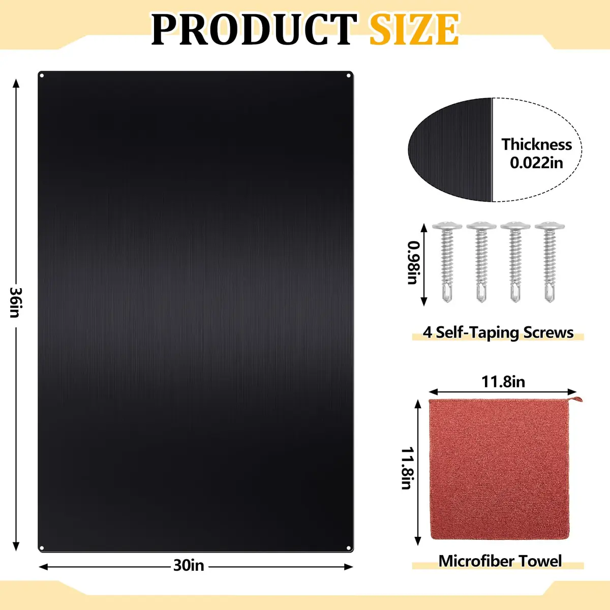 Yaocom Stainless Steel Backsplash 76x91 cm (30x36 Inch) | Protects Walls from Splatter - view 2