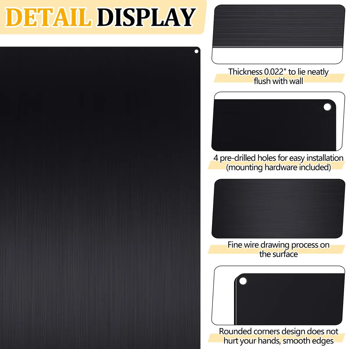 Yaocom Stainless Steel Backsplash 76x91 cm (30x36 Inch) | Protects Walls from Splatter - view 3