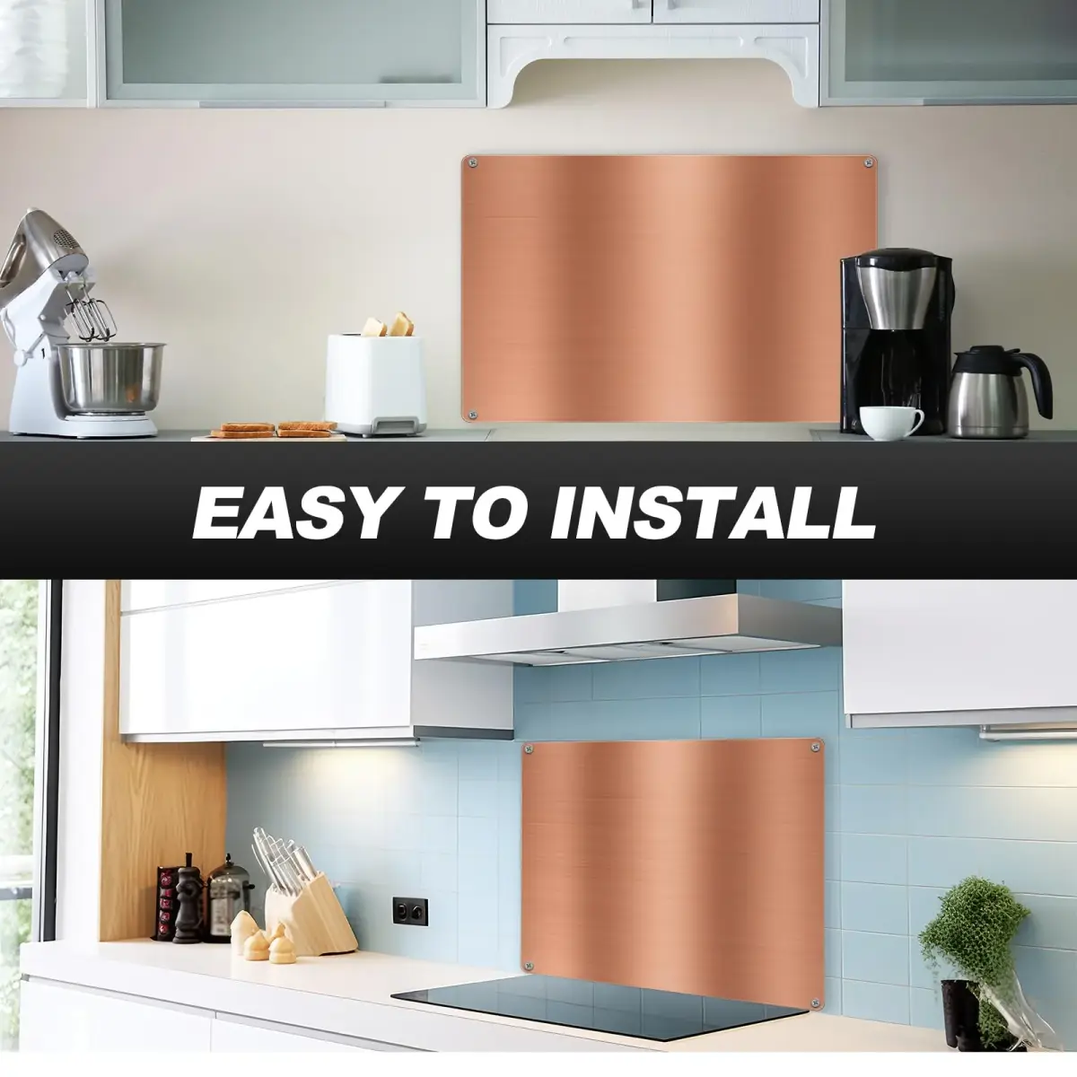 Yaocom Stainless Steel Stove Backsplash 24 x 30 Inch (61 x 76 cm) | Protects Walls from Splatter - view 6