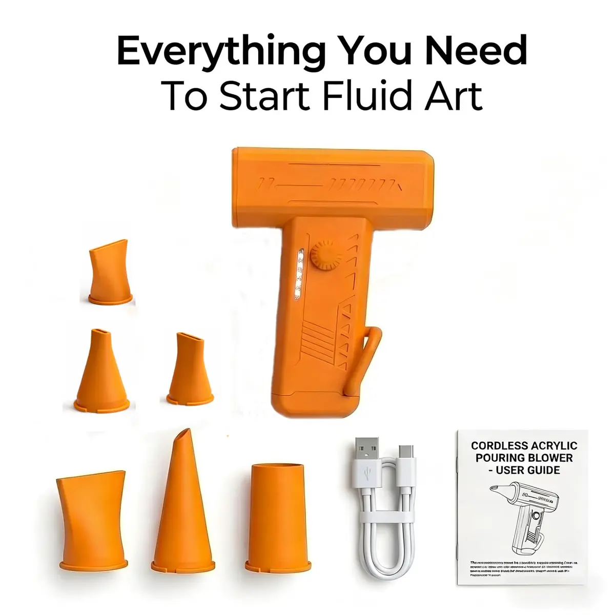 NISITEM Cordless 6-Nozzle Paint Blower | Fluid Art & Dutch Pour Tool, 1 Count - view 9