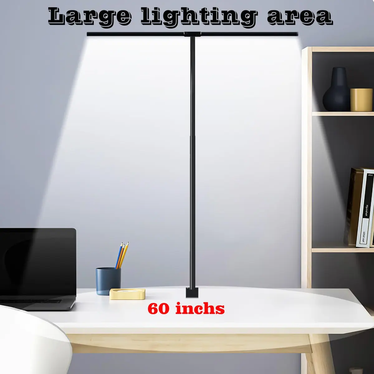 SLDRZN LED Desk Lamp for Home Office | Eye Caring 24W, 2000LM, Touch & Remote Control, Timer, Memory, Clamp, Black - view 6