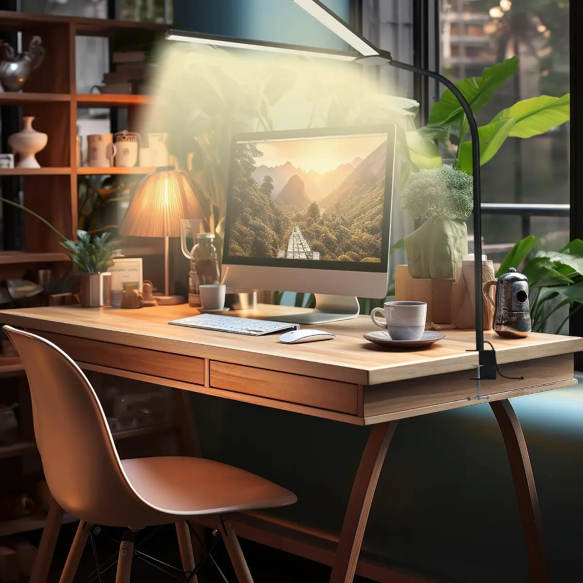 SLDRZN LED Desk Lamp for Home Office | Eye Caring 24W, 2000LM, Touch & Remote Control, Timer, Memory, Clamp, Black - view 7