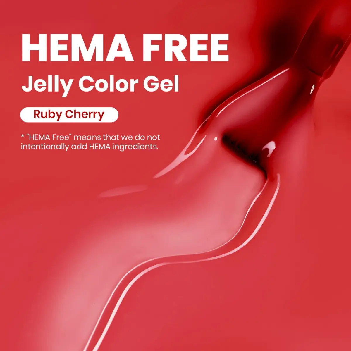 Beetles Gel Polish Ruby Cherry Jelly Red Gel Nail Polish 15ml (0.51 Fl Oz) | Long-Lasting Glossy Finish - view 2