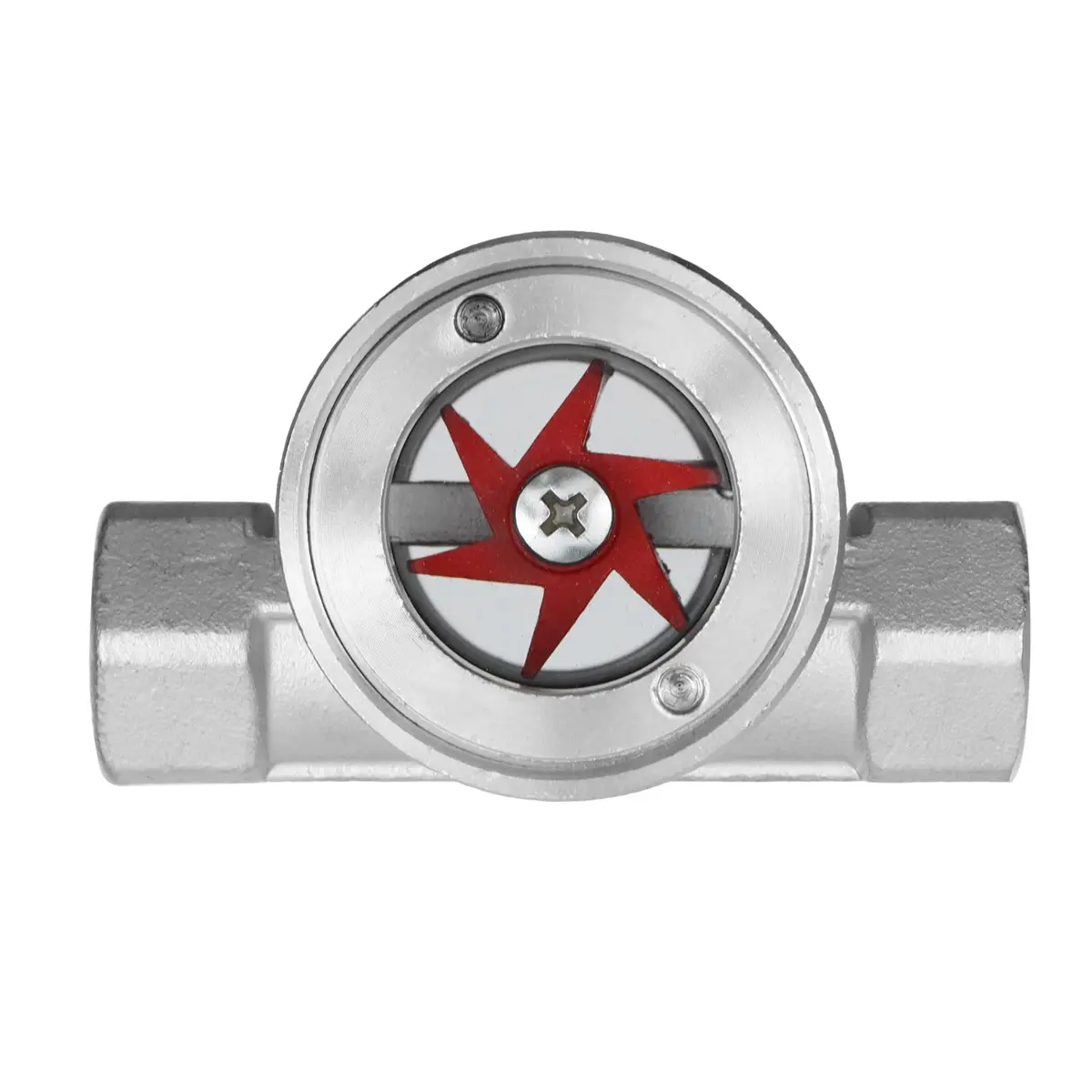 Antrader 1/2" NPT Female Stainless Steel Flow Indicator with Impeller | DN15-1/2" Sight Glass - main product image