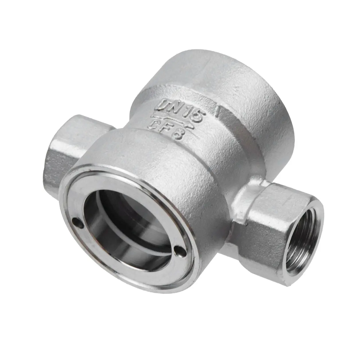 Antrader 1/2" NPT Female Stainless Steel Flow Indicator with Impeller | DN15-1/2" Sight Glass - view 3