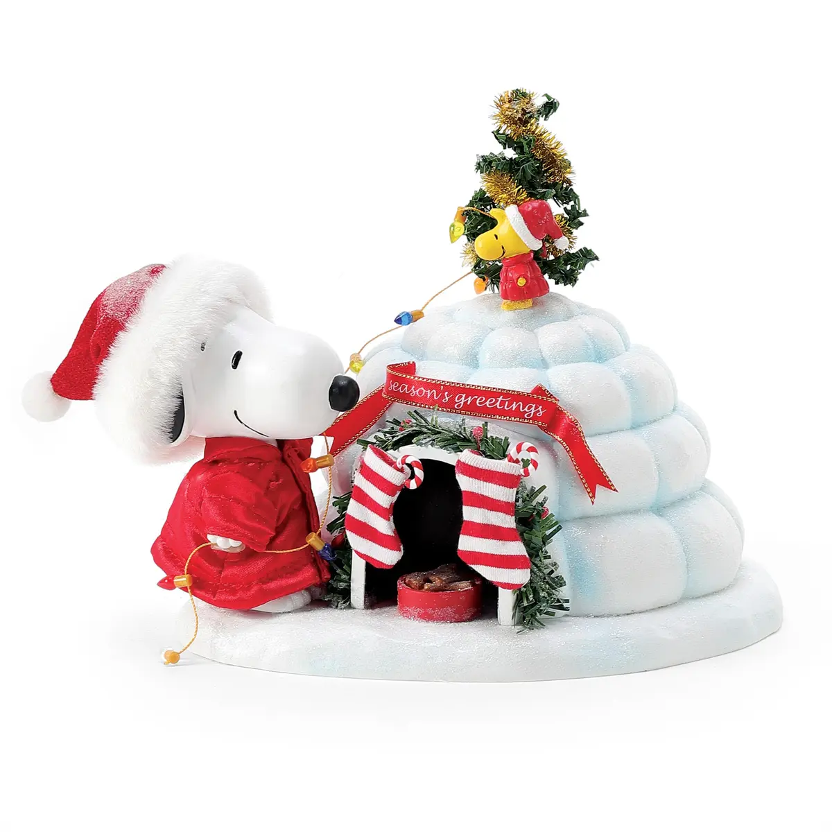 Department 56 Possible Dreams Peanuts Snoopy and Woodstock Puffer Igloo Figurine, 7 Inch, Multicolor | Handcrafted Peanuts Collectible - view 5