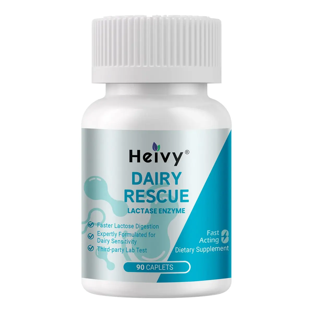Heivy Lactase Pills 9000 FCC 90 Count | Fast Lactose Digestion Support for Dairy Lovers - main product image