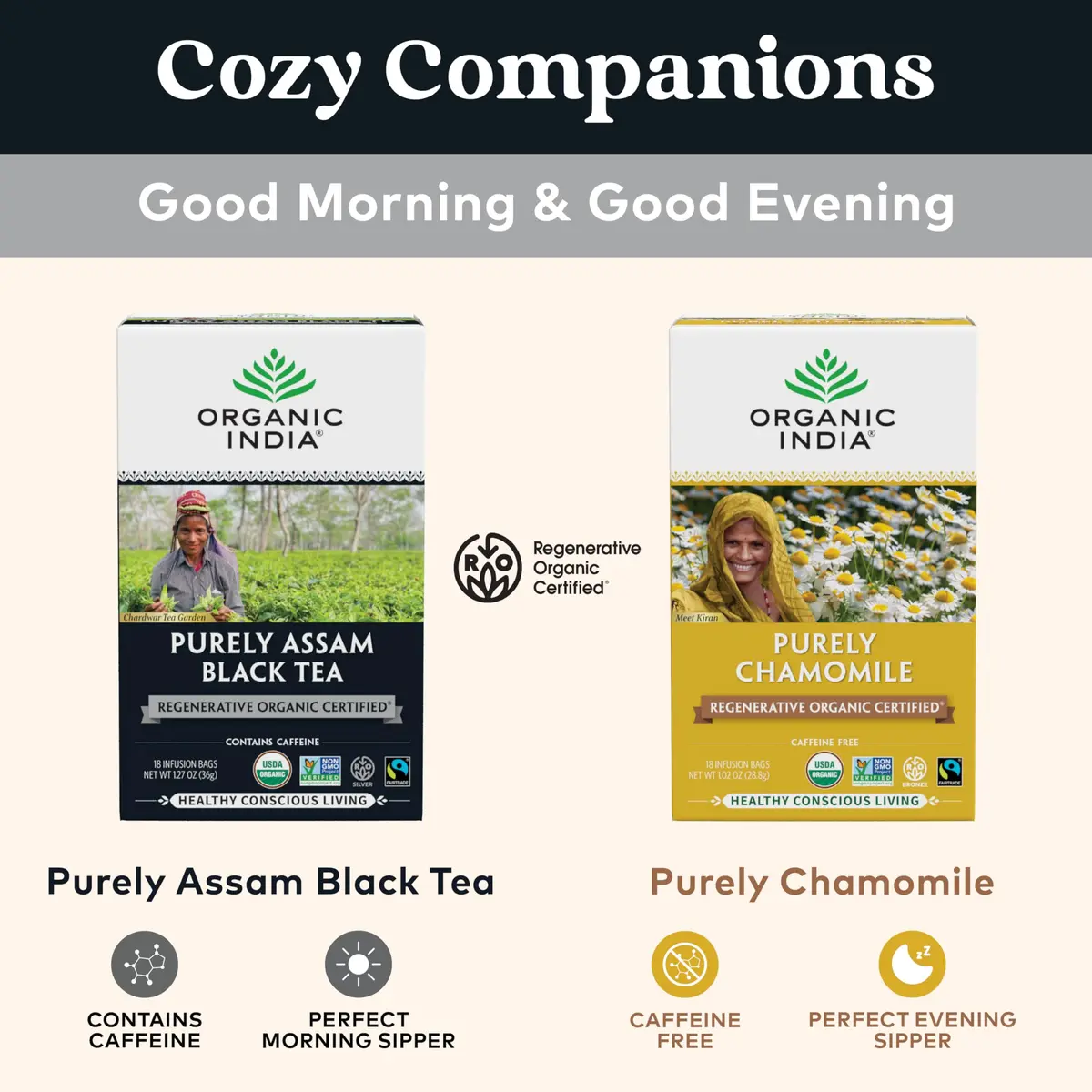 ORGANIC INDIA Purely Assam Black Tea 18 Bags | USDA Organic, Regenerative Certified - view 7