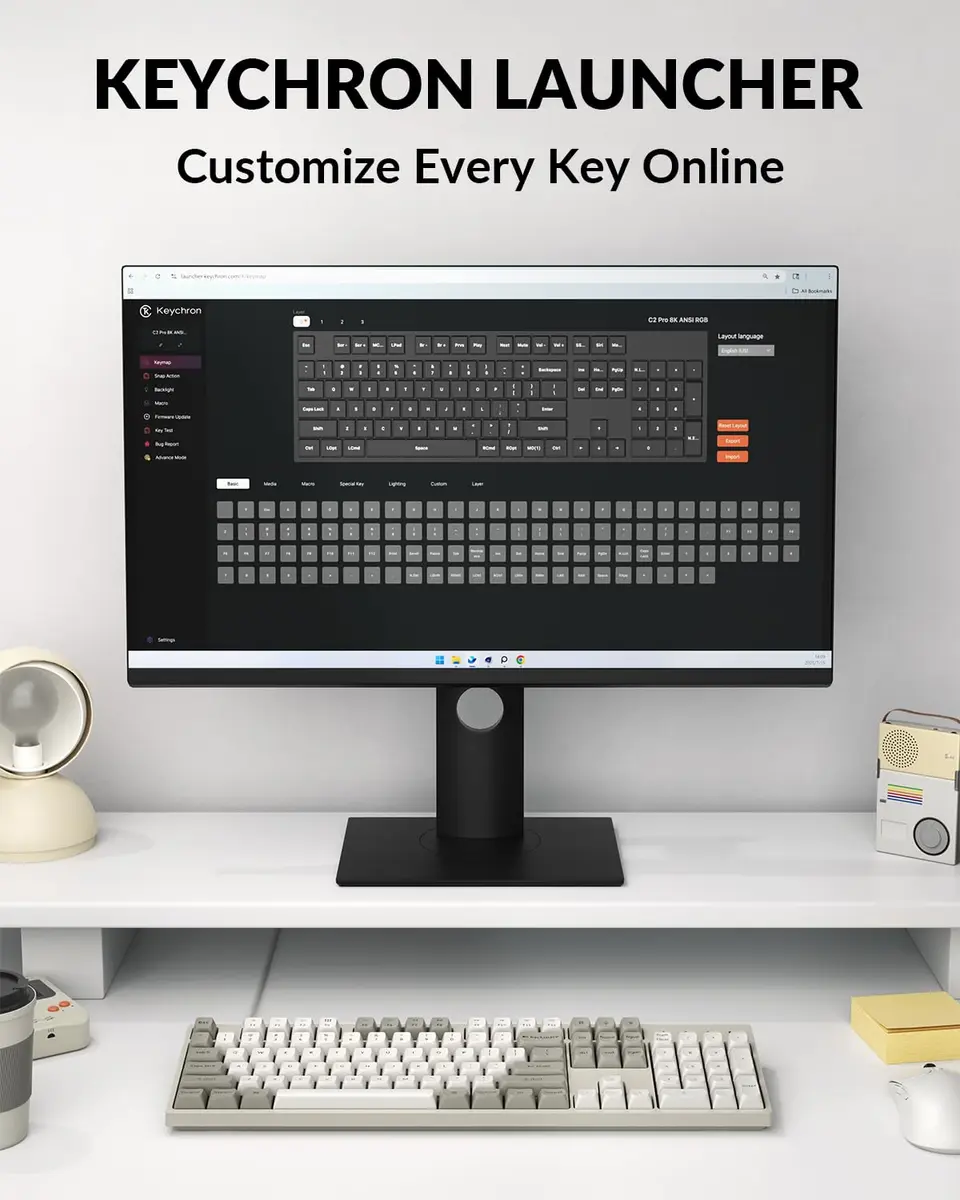 Keychron C2 Pro Full Size Wired Mechanical Keyboard with 8K Hz Polling Rate | RGB Backlit, Hot-Swappable, Mac & Windows Compatible - view 3