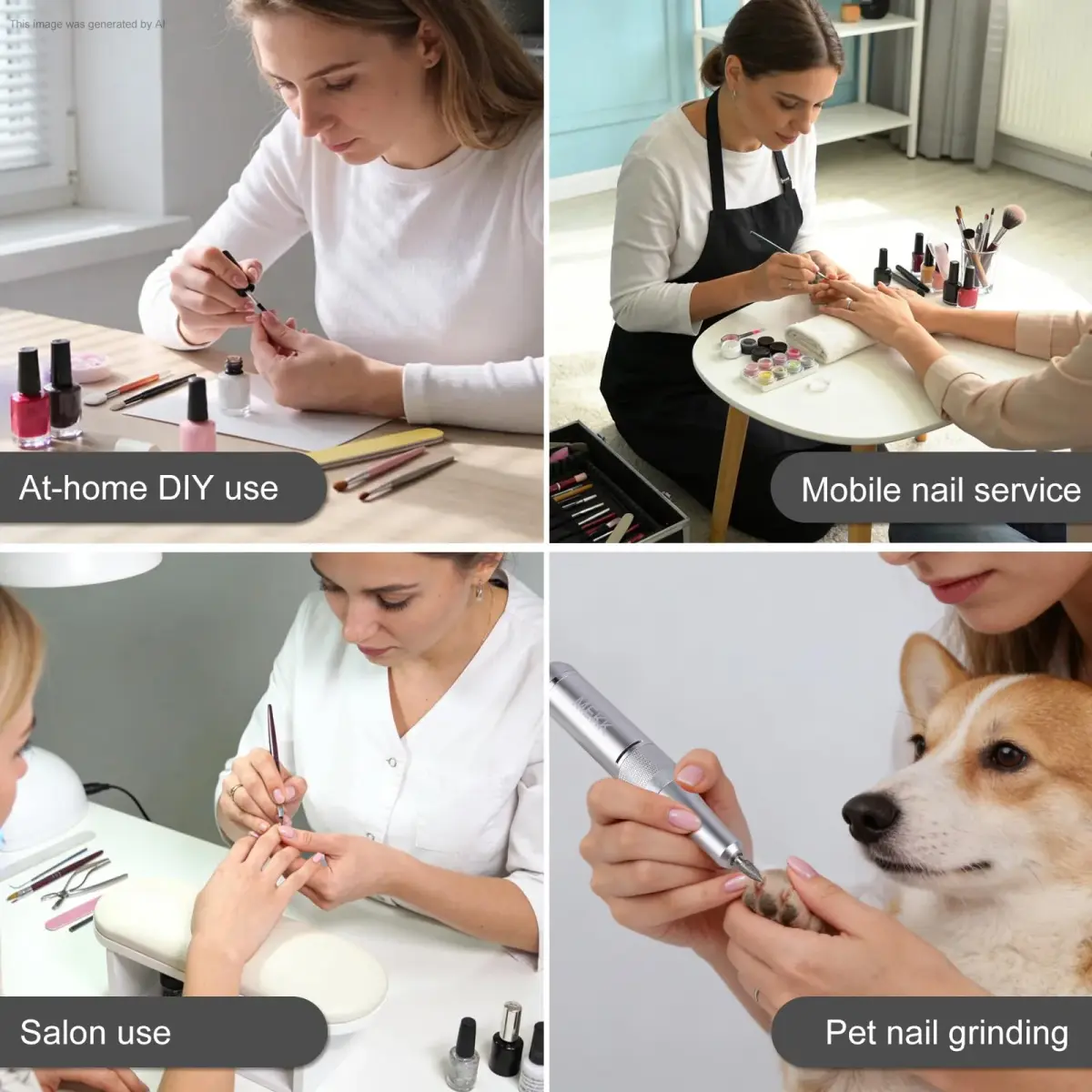 MEKK Professional Nail Drill 35000RPM Cordless E-File with LCD Display | Salon-Quality Nail Care - view 8