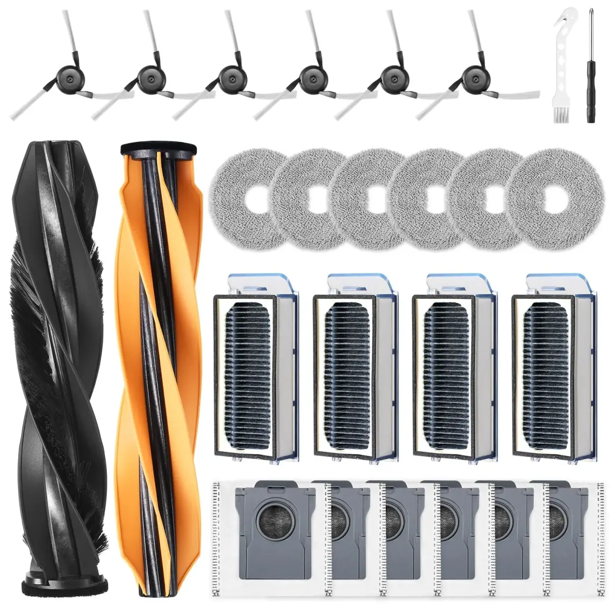EOVWAEO 26-Piece Dreame X50 Ultra Accessories Set | Main Brush, Side Brush, Mop Pads, Filters, Dust Bags - main product image