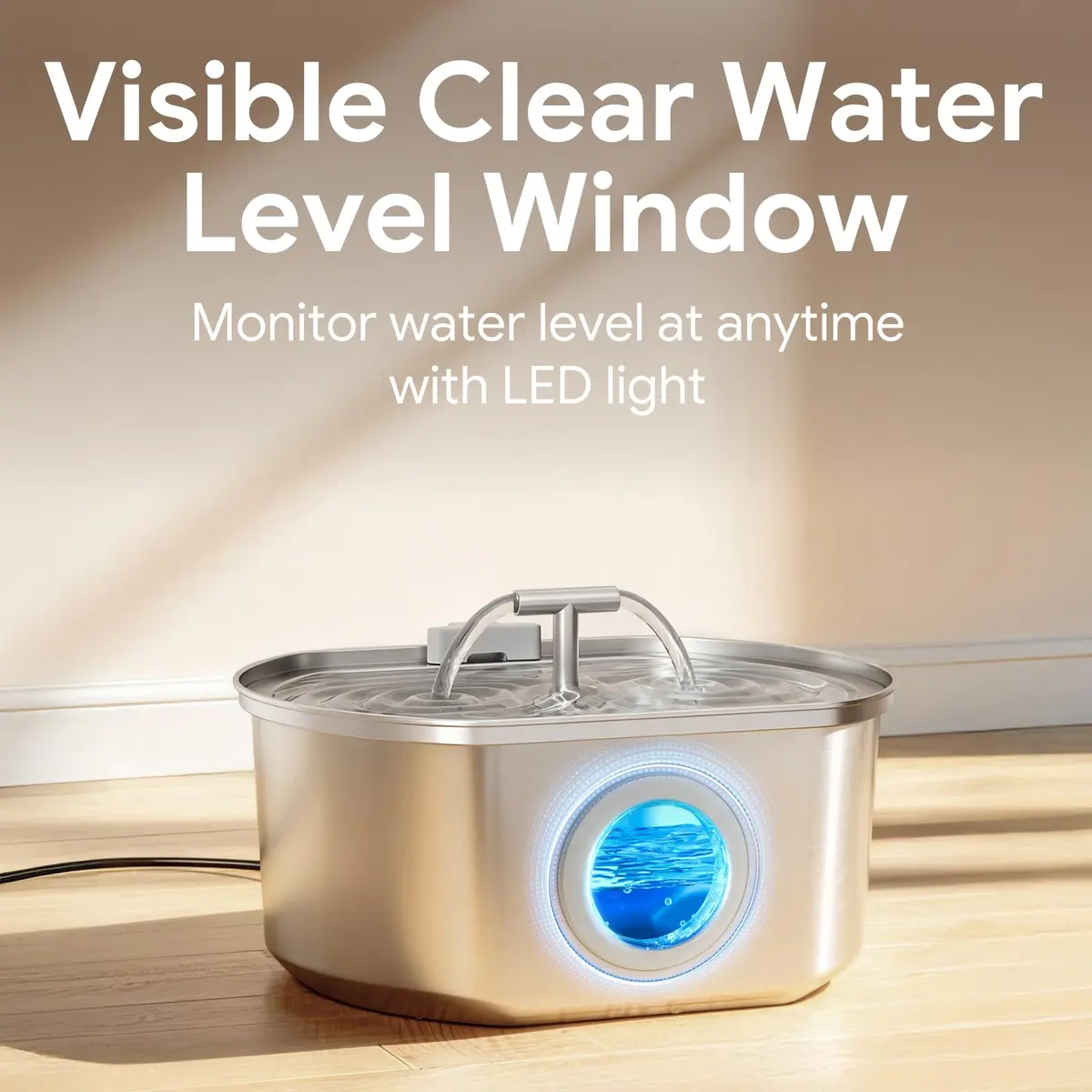 Neareal Cat Water Fountain Stainless Steel 3.2L | Quiet, Durable & Leak-Proof - view 4