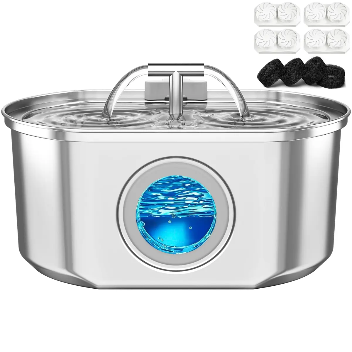 Neareal Cat Water Fountain Stainless Steel 3.2L | Durable, Quiet & Easy to Clean - main product image