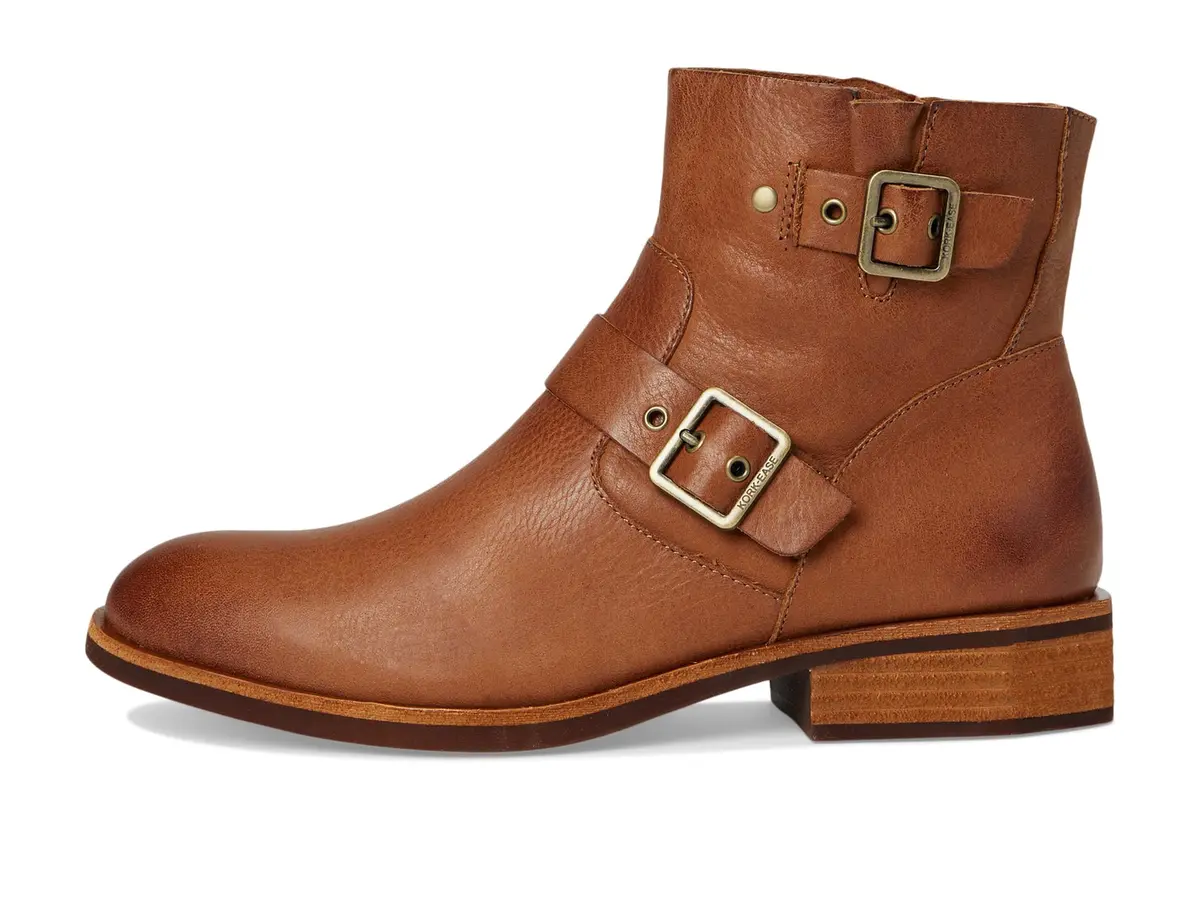 KORK-EASE Ellinor Women's Boot 9.5 Medium | Polished Leather Ankle Boot with Zipper & Buckled Straps - view 4