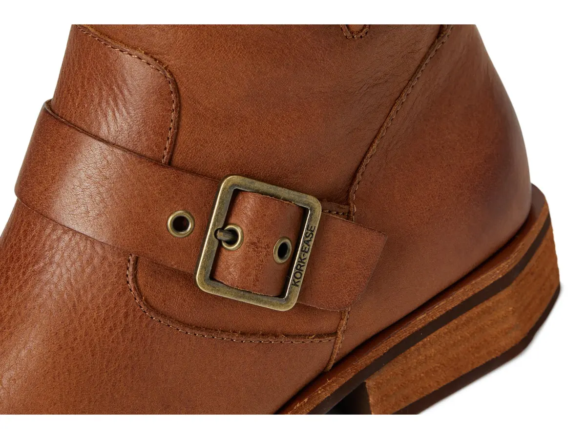 KORK-EASE Ellinor Women's Boot 9.5 Medium | Polished Leather Ankle Boot with Zipper & Buckled Straps - view 6