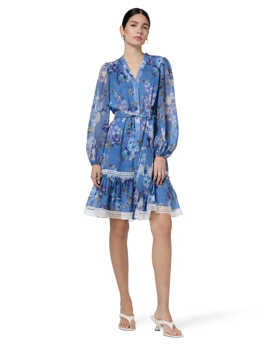 Kobi Halperin Women's Elisa Dress, Blue Multi, X-Small | Effortless luxury, flattering fit, imported from USA - main product image