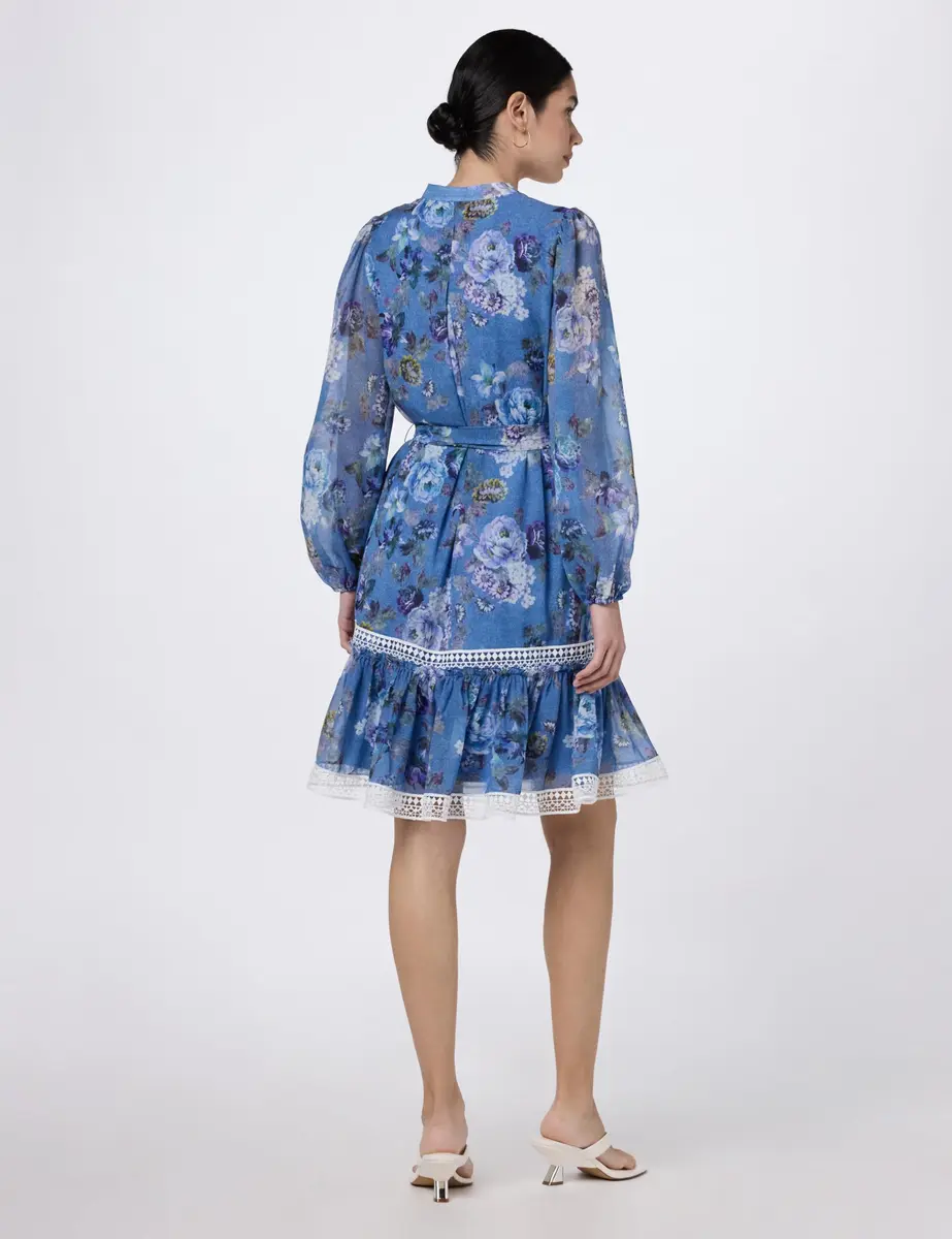 Kobi Halperin Women's Elisa Dress, Blue Multi, X-Small | Effortless luxury, flattering fit, imported from USA - view 3