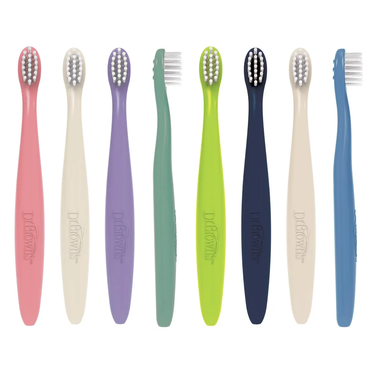 Dr. Brown's Infant-to-Toddler Toothbrush Set, Soft & Gentle, 8-Pack | BPA Free for Baby 0-3 Years - view 2